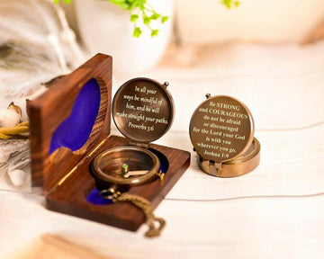 Baptism Gift Boy, First Communion Gift, First Holy Communion Gift, Confirmation Gift for Boy, Engraved Nautical Compass, Christmas Gifts- on Lucasgift