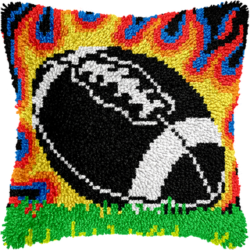 Pillow Cushion Cover Latch Hooking Downloadable Pattern | American Football-Download Digital Pattern Only- on Lucasgift