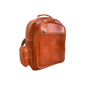 Genuine Leather Backpack Handmade Moroccan High End Work and Travel- on Lucasgift