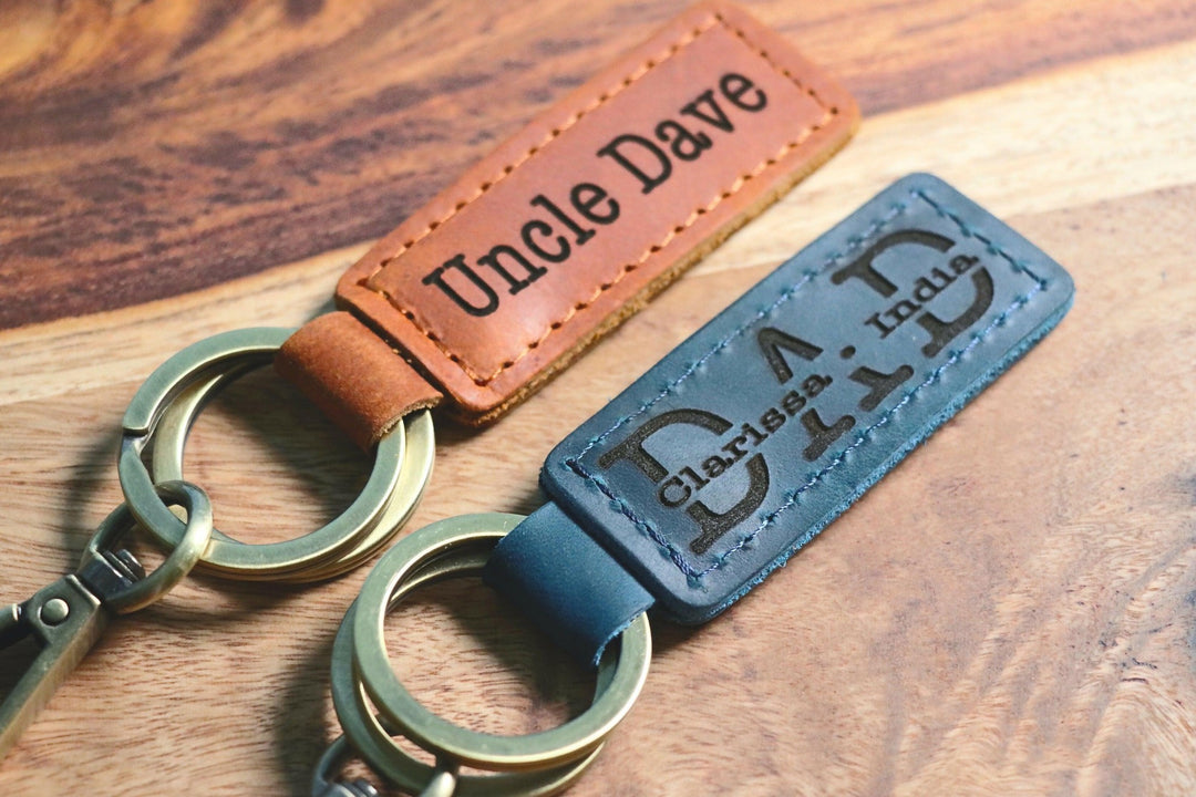 Personalized Dad Keychain, First Father's Day Gift, Gifts For Dad From Daughter, Birthday Gifts For Dad, Dad Gift From Son, Gift From Baby- on Lucasgift