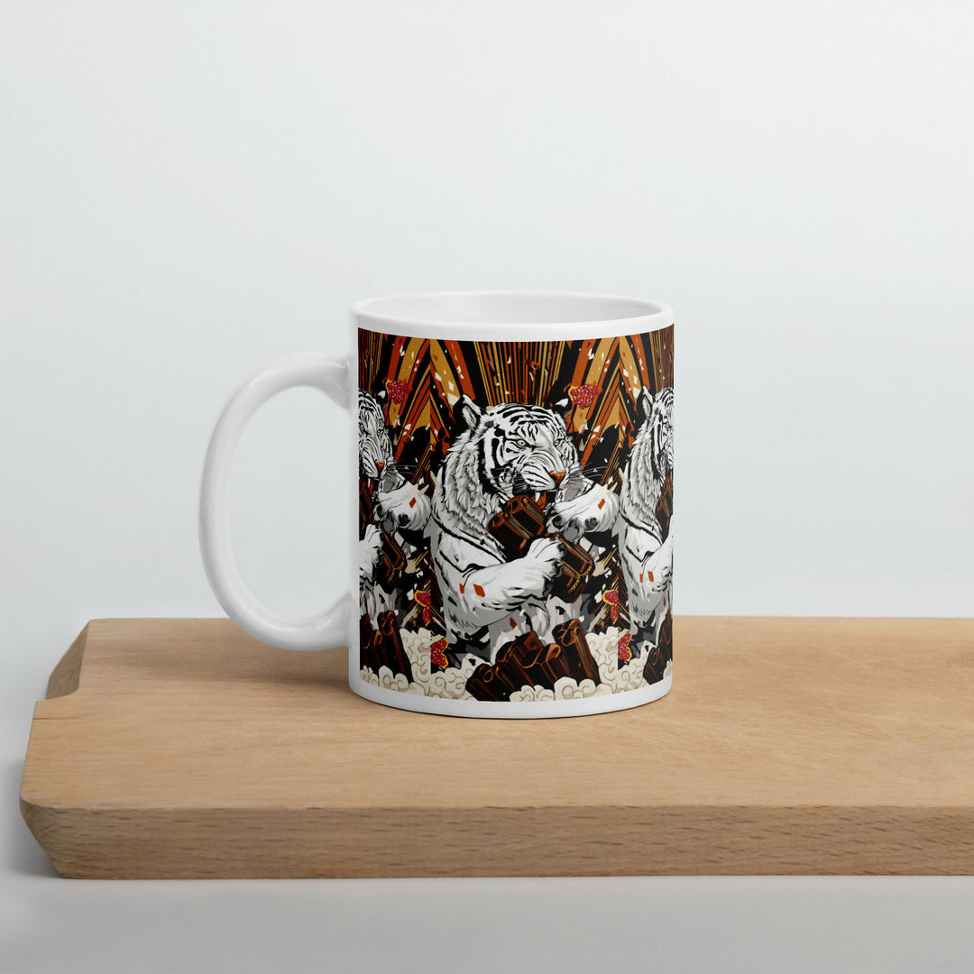 White Tiger Agung – Bold 11oz Ceramic Mug- on Lucasgift