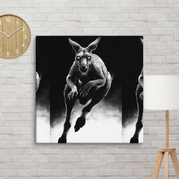 Midnight Guardian Kangaroo — A Wild Spirit of Strength and Mystery- on Lucasgift