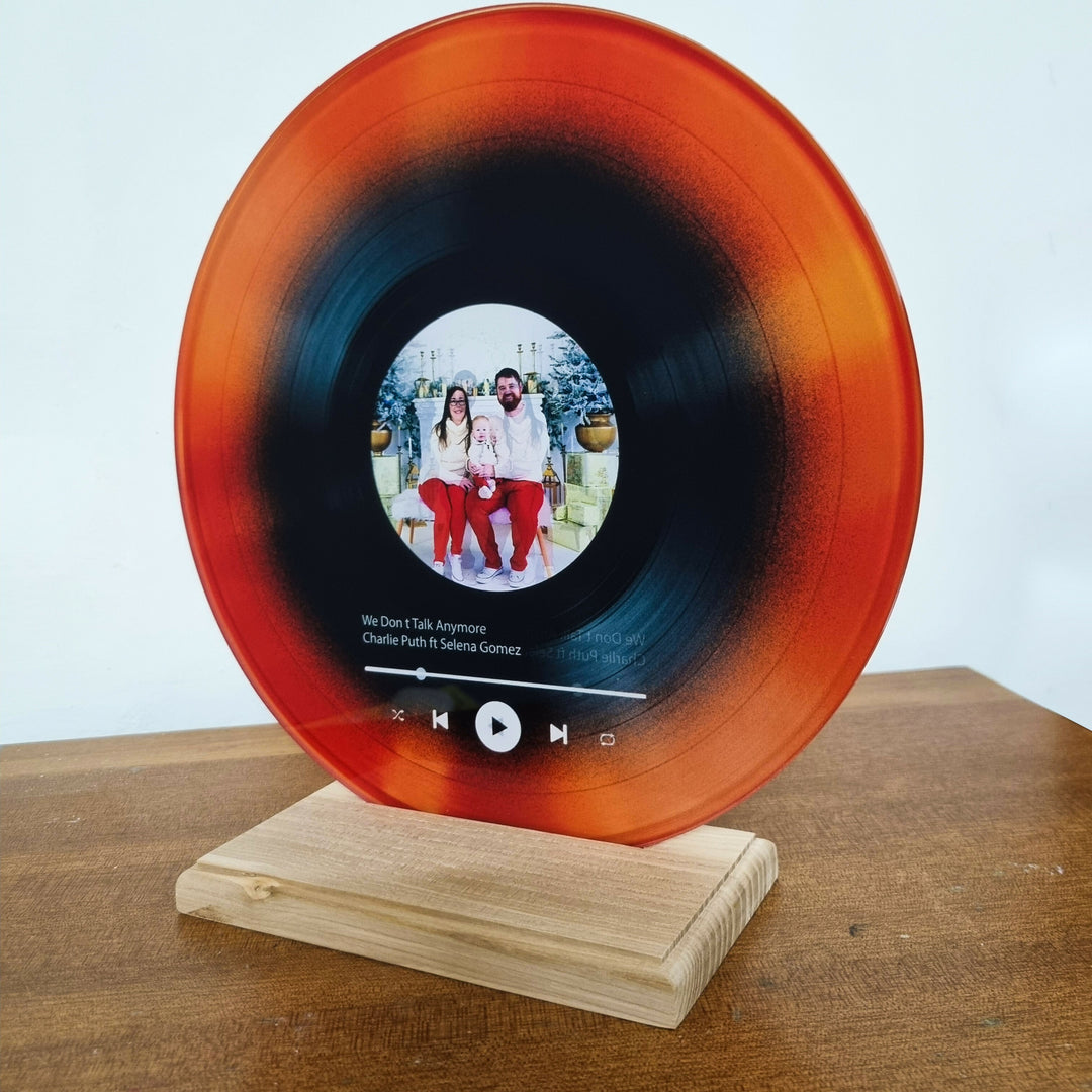 Personalized Vinyl Record with Photo - Acrylic Song Plaque - Anniversary Gift for Friends - Birthday Gift for Her Him- on Lucasgift