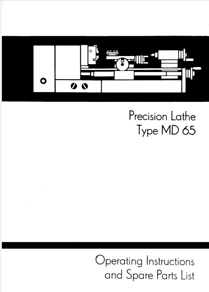 HOBBYMAT MD65 LATHE & MILLING OPERATOR MANUAL- on Lucasgift