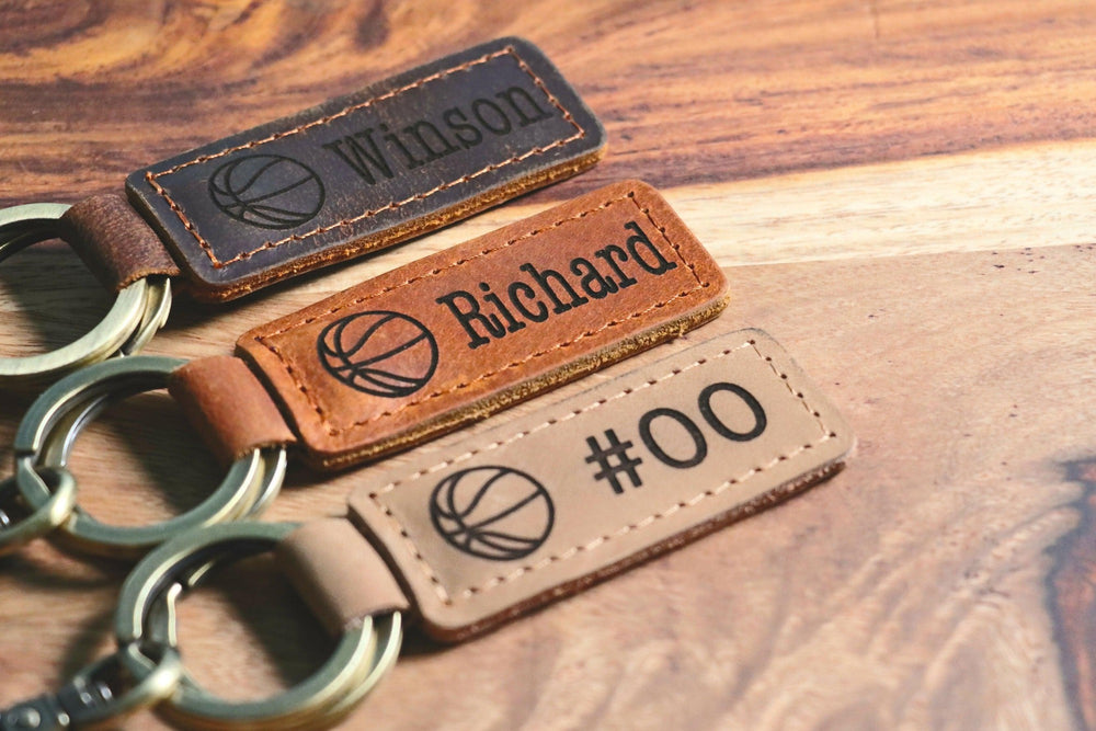 Personalized Basketball Keychain. Basketball Name Tag Keychain. Backpack Name Tag. Basketball Team Gift. Basketball Coach Gift.- on Lucasgift