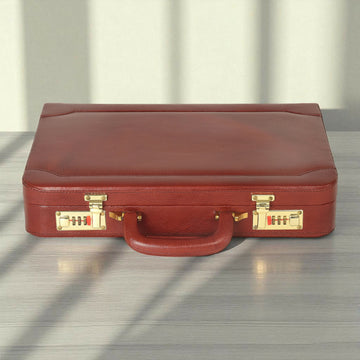 Genuine Leather Attache Briefcase Business Handbag for Men 14 Inches Laptop MacBook Carry Case Doctors Briefcase Office Handbag- on Lucasgift