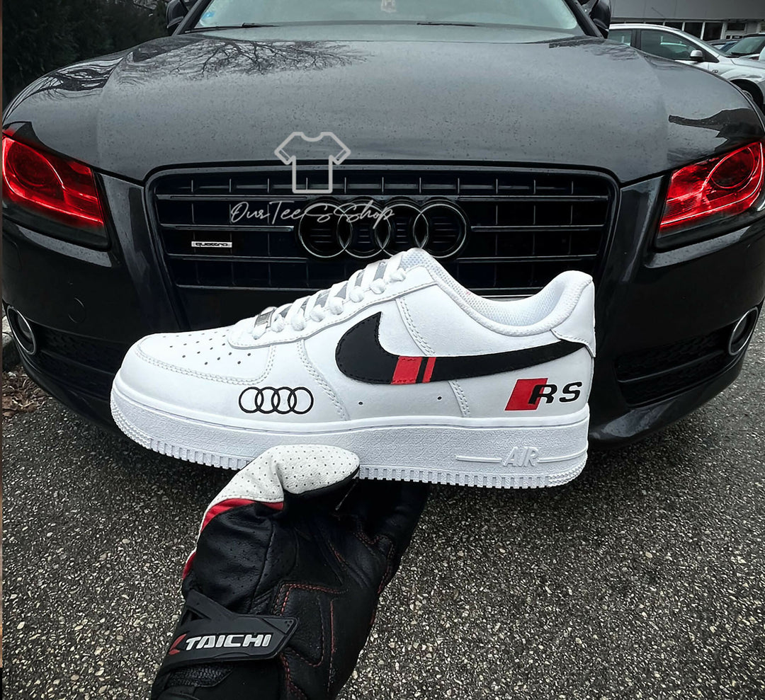 Custom Audi RS AF1 Sneakers, Hand Painted Personalized Shoes