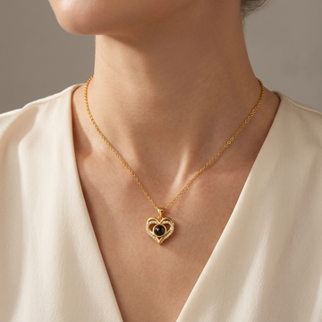 Personalised projection necklace, Gift for mom, photo projection necklace- on Lucasgift