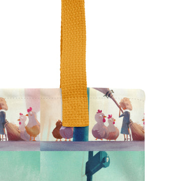 City Morning with an Eagle – Stylish Tote Bag- on Lucasgift