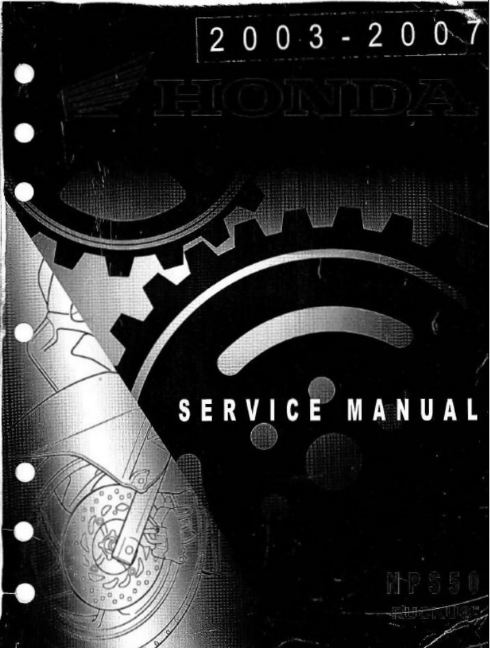 Honda NPS50 Ruckus 50 2003-2007 Service Shop Repair Manual- on Lucasgift