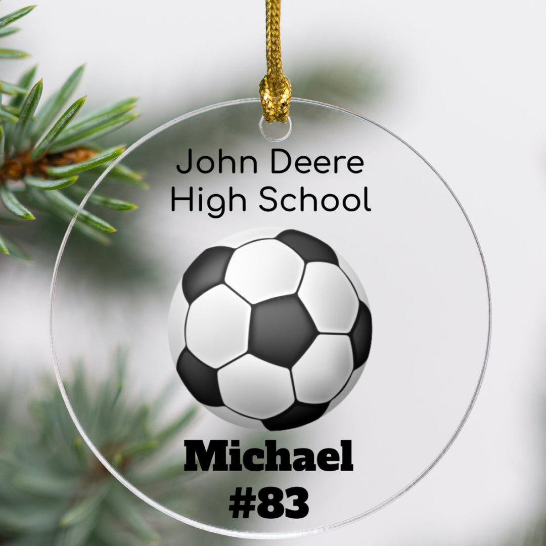 Personalized Soccer Ornament - Acrylic