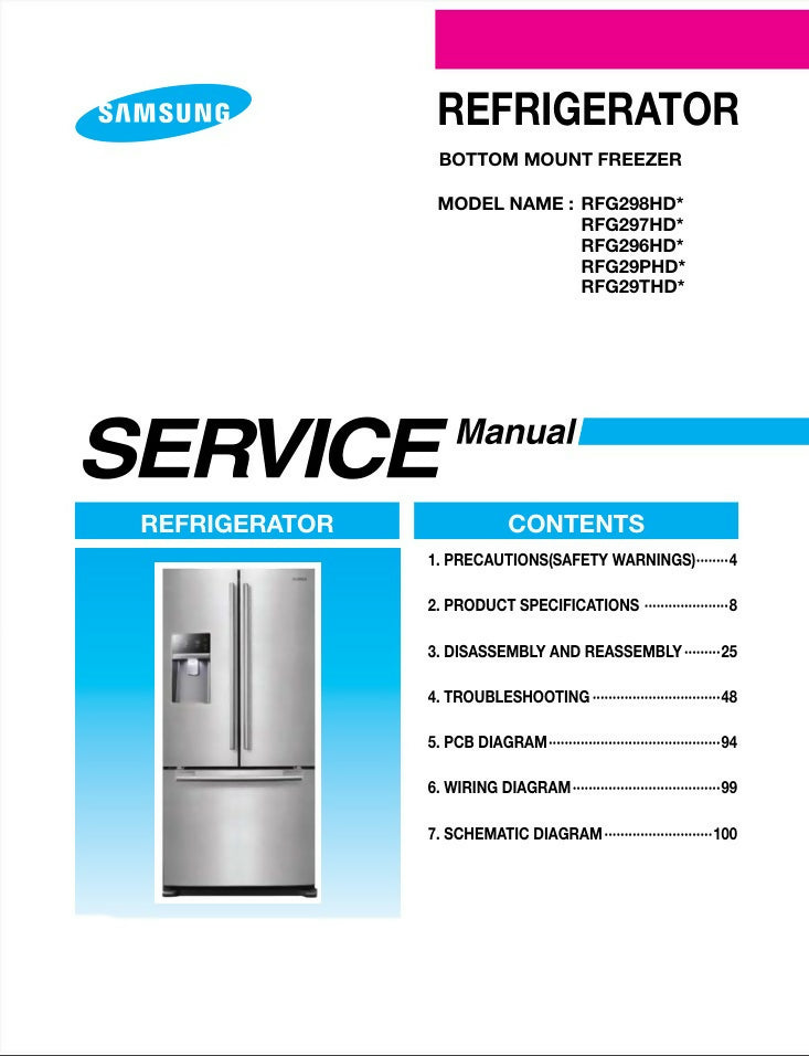 SAMSUNG RFG297HDRS RFG297HDRSAA Service Manual- on Lucasgift