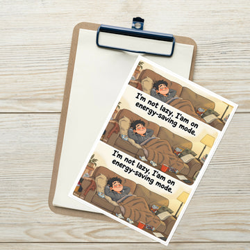 Energy-Saving Mode Moments – Cozy Humor Collection- on Lucasgift