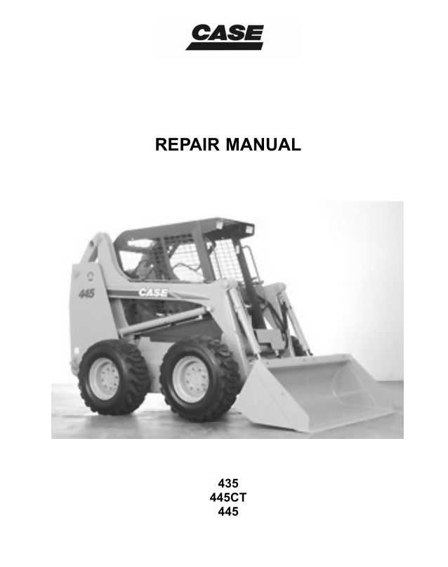 CASE 435 445CT SKID STEER SERVICE ENGINE REPAIR MANUAL- on Lucasgift