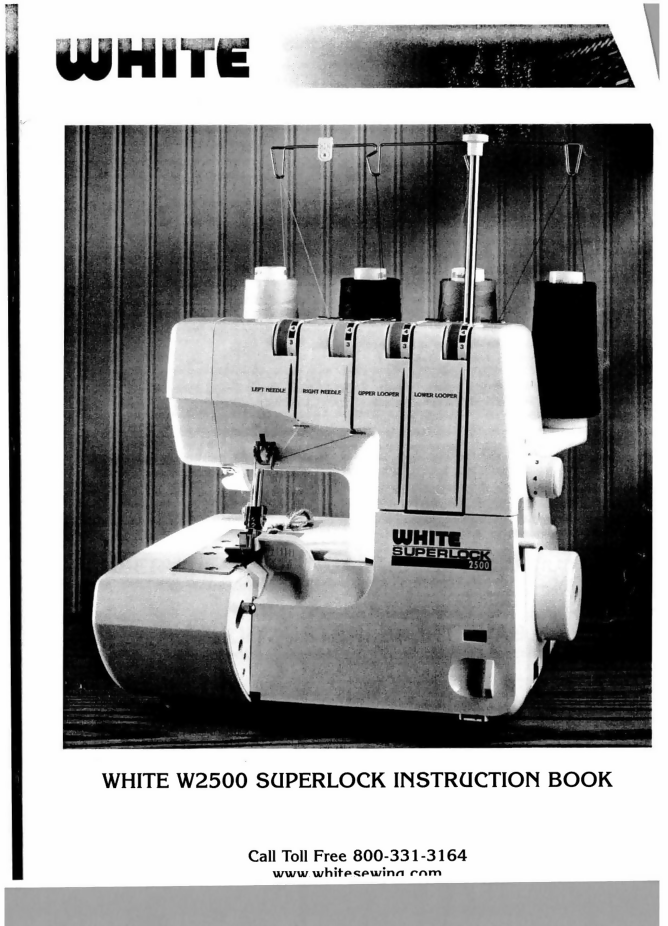 WHITE W2500 SUPERLOCK INSTRUCTION Book OPERATING MANUAL- on Lucasgift