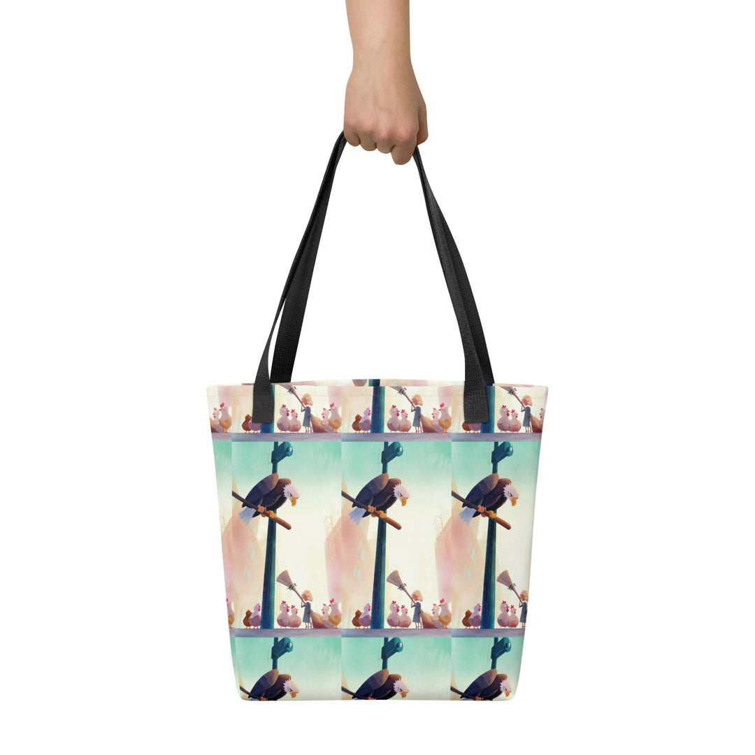 City Morning with an Eagle – Stylish Tote Bag- on Lucasgift