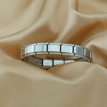 Women's Jewelry DIY 9mm Width Itanlian Elastic Charm Bracelet Fashion Stainless Steel Fashion Bangle- on Lucasgift