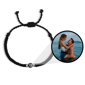 Personalised Rope Photo Bracelet – Custom Photo Projection Bracelet Jewelry Gift- on Lucasgift