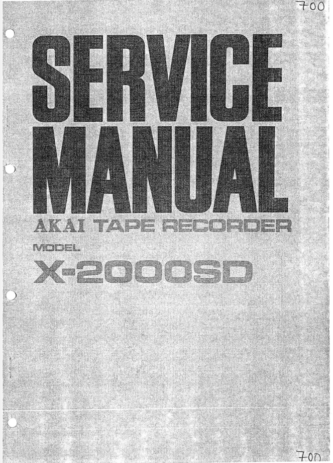 AKAI X-2000 SD Color Service Manual- on Lucasgift