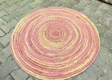 Copy of Sonia Artisan Collections | Natural Jute Scalloped Round Rug | Handmade Rustic Boho Decor- on Lucasgift
