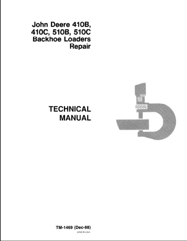 JOHN DEERE 410B 410C 510B 510C BACKHOE LOADER SERVICE REPAIR MANUAL- on Lucasgift