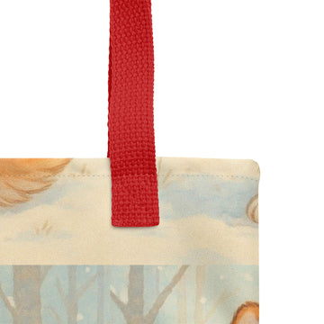 Snowy Pup Adventure – Whimsical Fox Tote- on Lucasgift