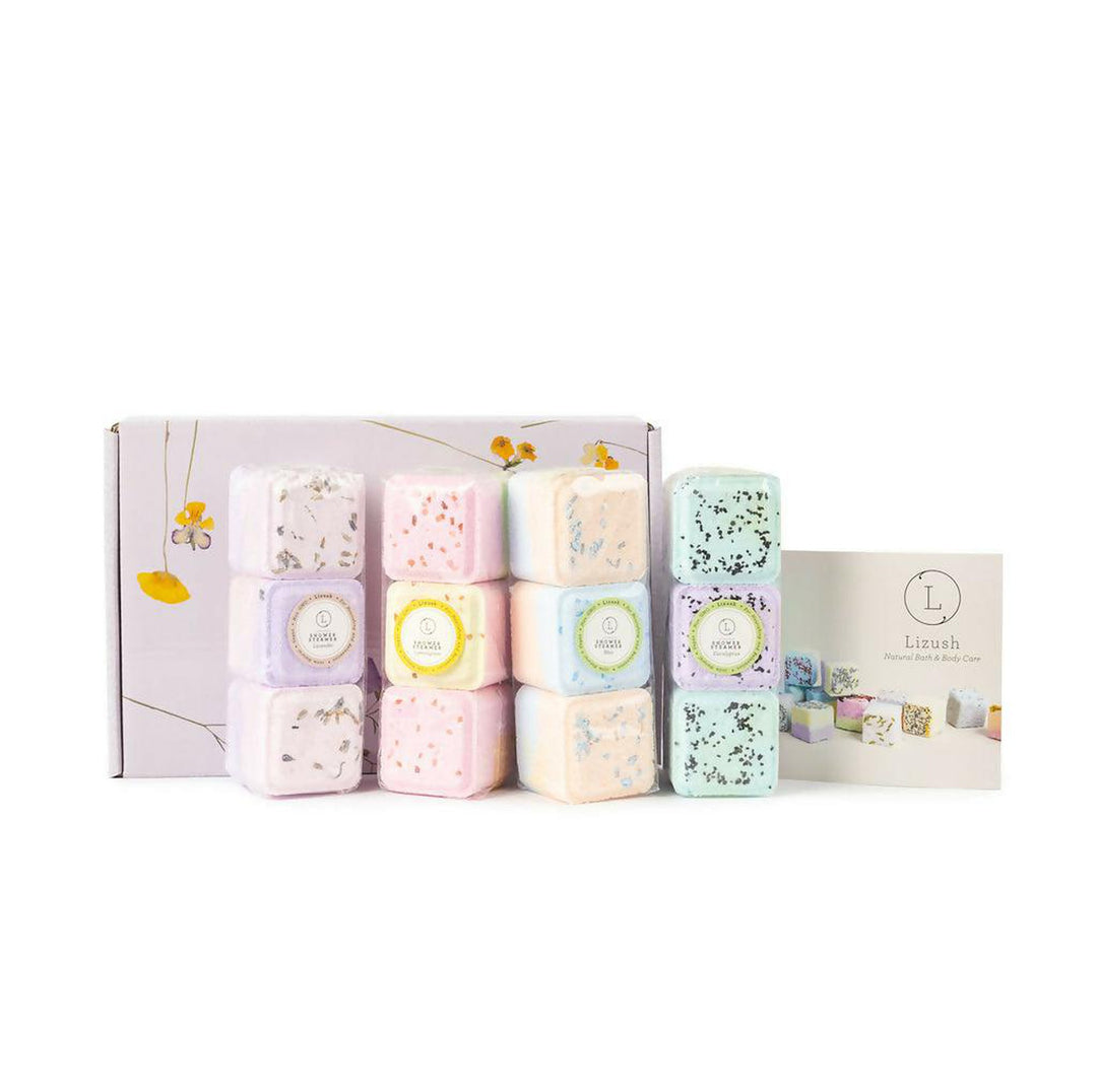 Customized Shower Steamers, Set of 12 big fizzies, Cheer up Gift Set, Relaxing Gift Box- on Lucasgift