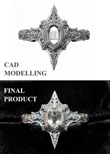 Gothic Cathedral Crown Ring, Handmade Sterling Silver Band, Dark Statement Jewelry, Sculptural Spire Architecture, Fantasy Medieval Crown- on Lucasgift