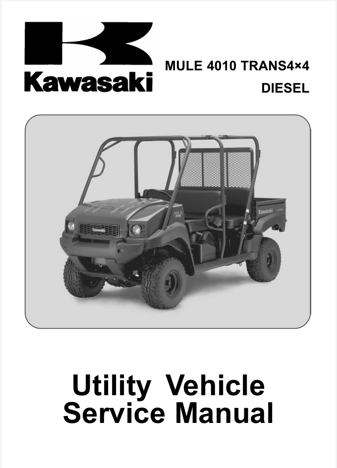 Kawasaki Mule 4010 Trans Diesel 4x4 2009-13 Service Manual- on Lucasgift