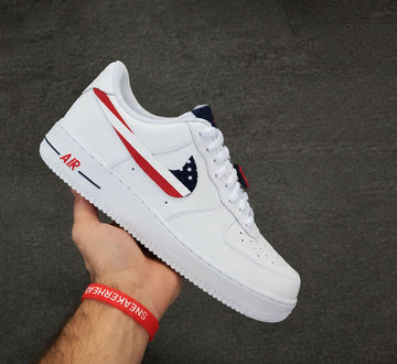 Custom American Flag AF1 Sneakers, Hand Painted Personalized Shoes