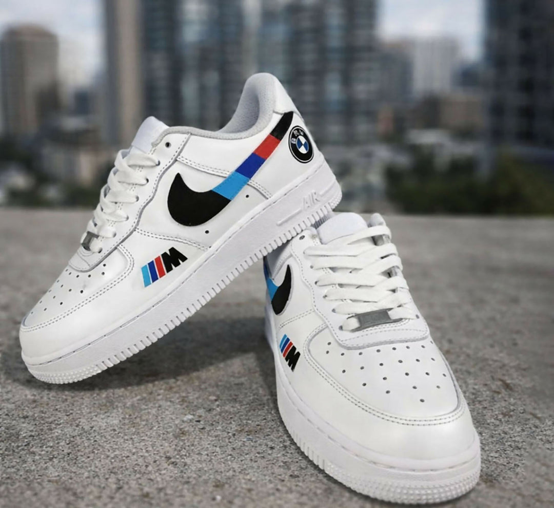 Custom BMW AF1 Sneakers, Hand Painted Personalized Shoes