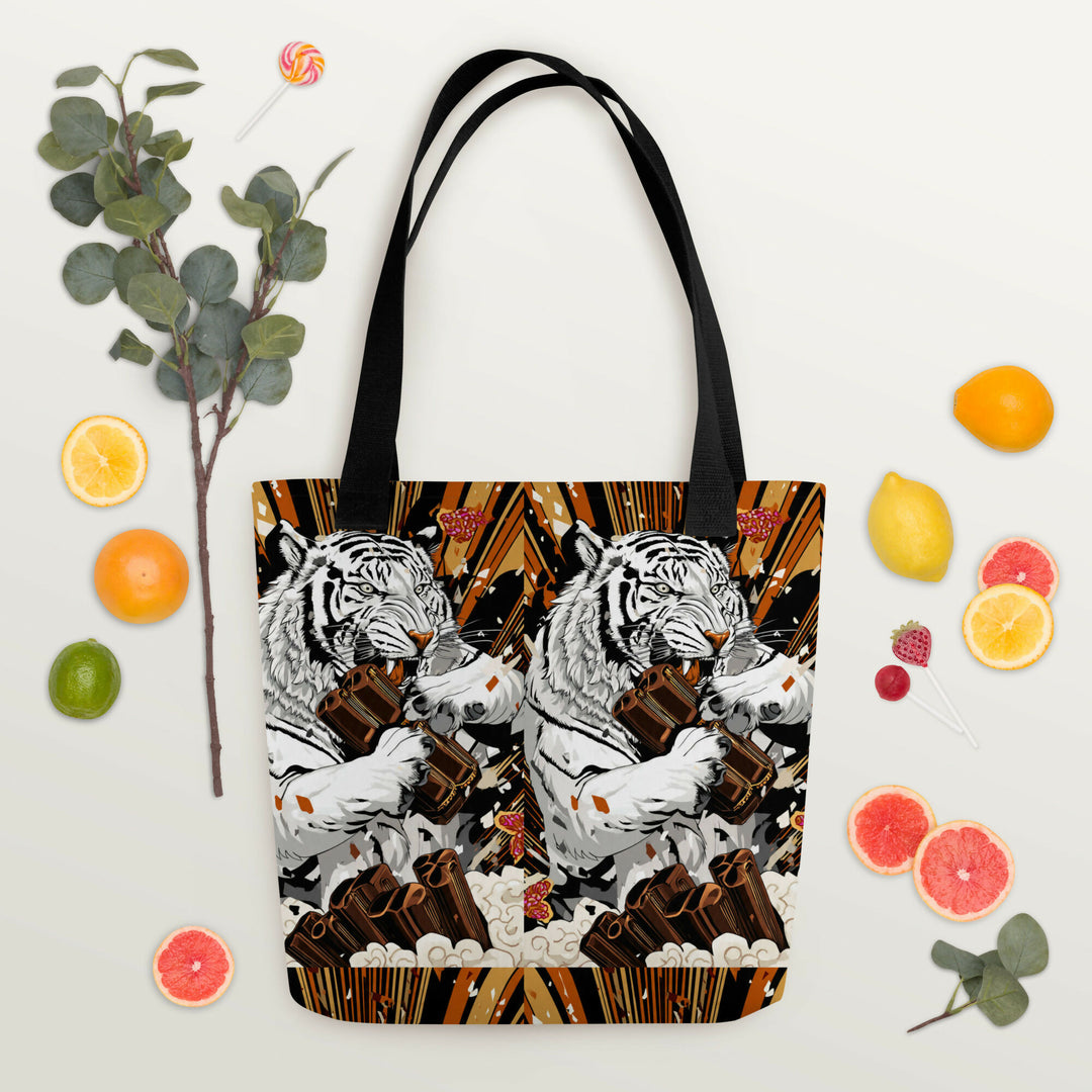 White Tiger Agung – Vibrant Tote Bag- on Lucasgift