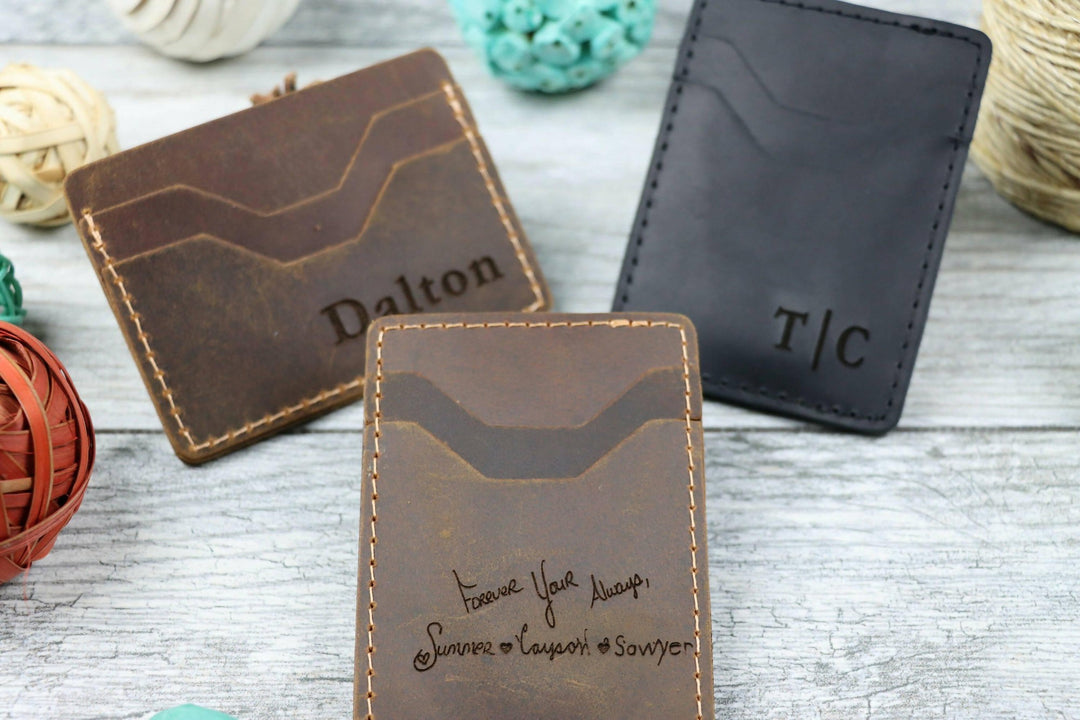 Leather Credit Card Holder , Real Leather, Same Day Shipping, Free Shipping US- on Lucasgift