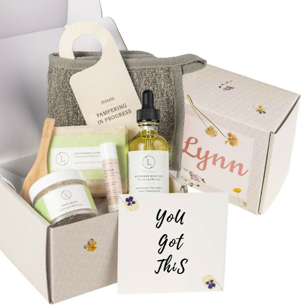 BIG FIVE OH - 50th Personalized Self care gift box, Natural skincare gift set- on Lucasgift