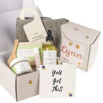 Happy Birthday gift- Personalized Self care gift box, Natural skincare gift set-Lucasgift