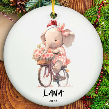 Girls Christmas Ornament - Ceramic- on Lucasgift