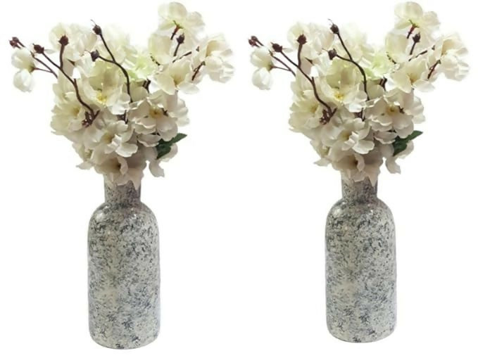 Marble Textured Cylindrical Flower Vase- on Lucasgift
