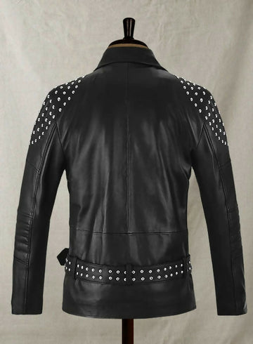 Men's Studded Leather Biker Jacket – Premium Genuine Motorcycle Leather Jacket