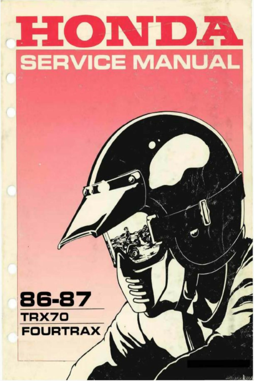 honda TRX70 FOURTRAX Service Repair Manual 1986-1987