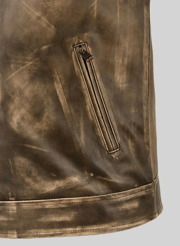 Men's Genuine Leather Bike Jacket – Classic Biker Style
