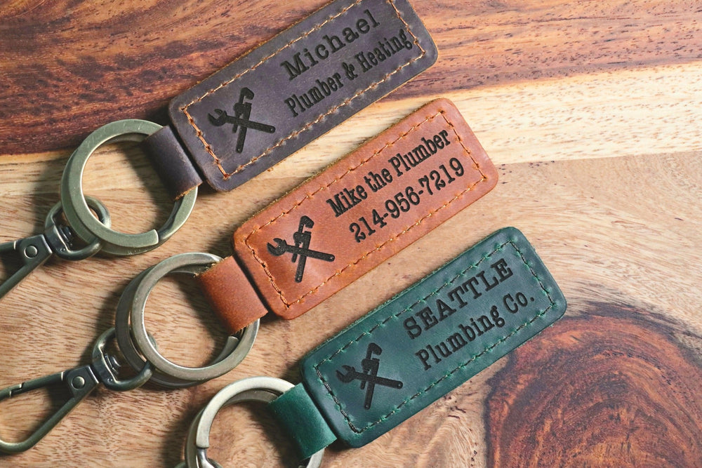 Business Owner Keychain, Personalized Plumber Keychain, Plumber Owner Gift, Plumber Christmas Gift- on Lucasgift