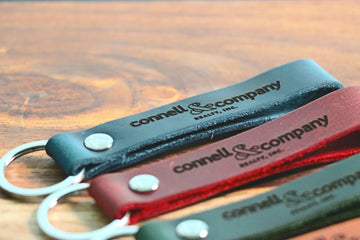 Business Logo Keychain, Custom Leather Keychain- on Lucasgift