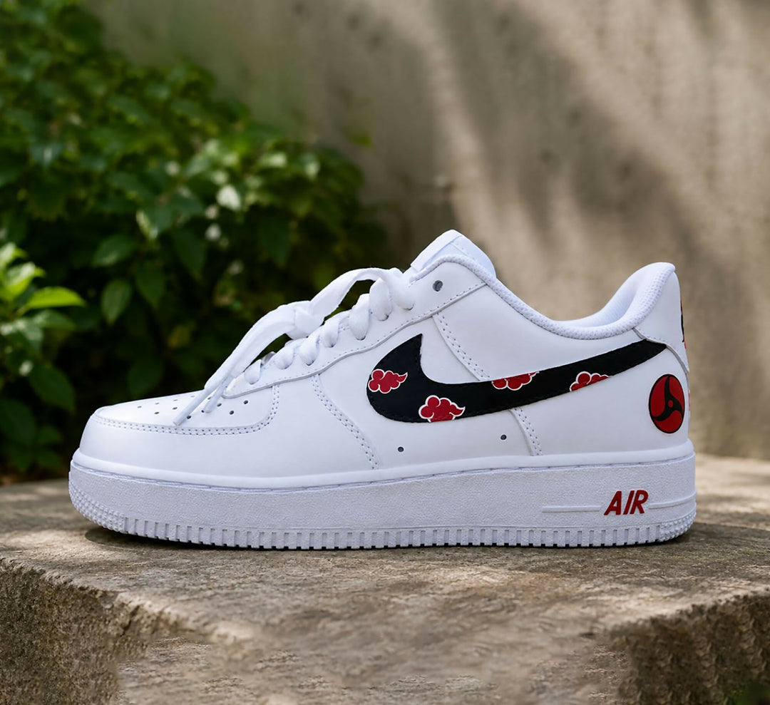 Custom Anime Akatsuki AF1 Sneakers, Hand Painted Personalized Shoes