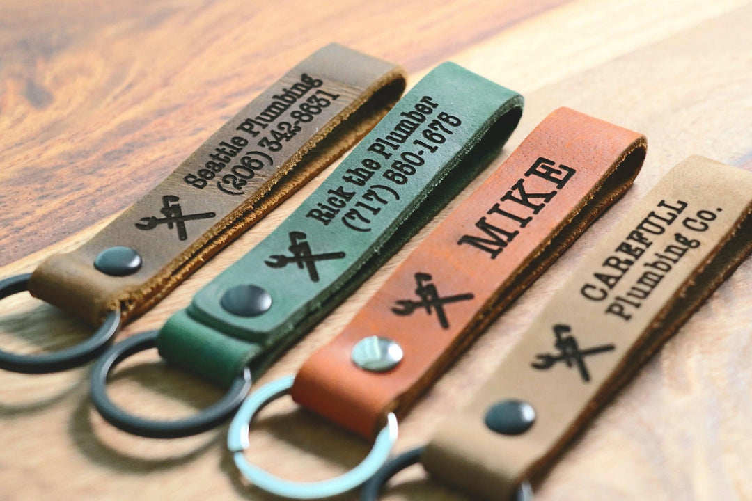 SLIM Business Owner Keychain, Personalized Plumber Keychain, Plumber Owner Gift, Plumber Christmas Gift- on Lucasgift