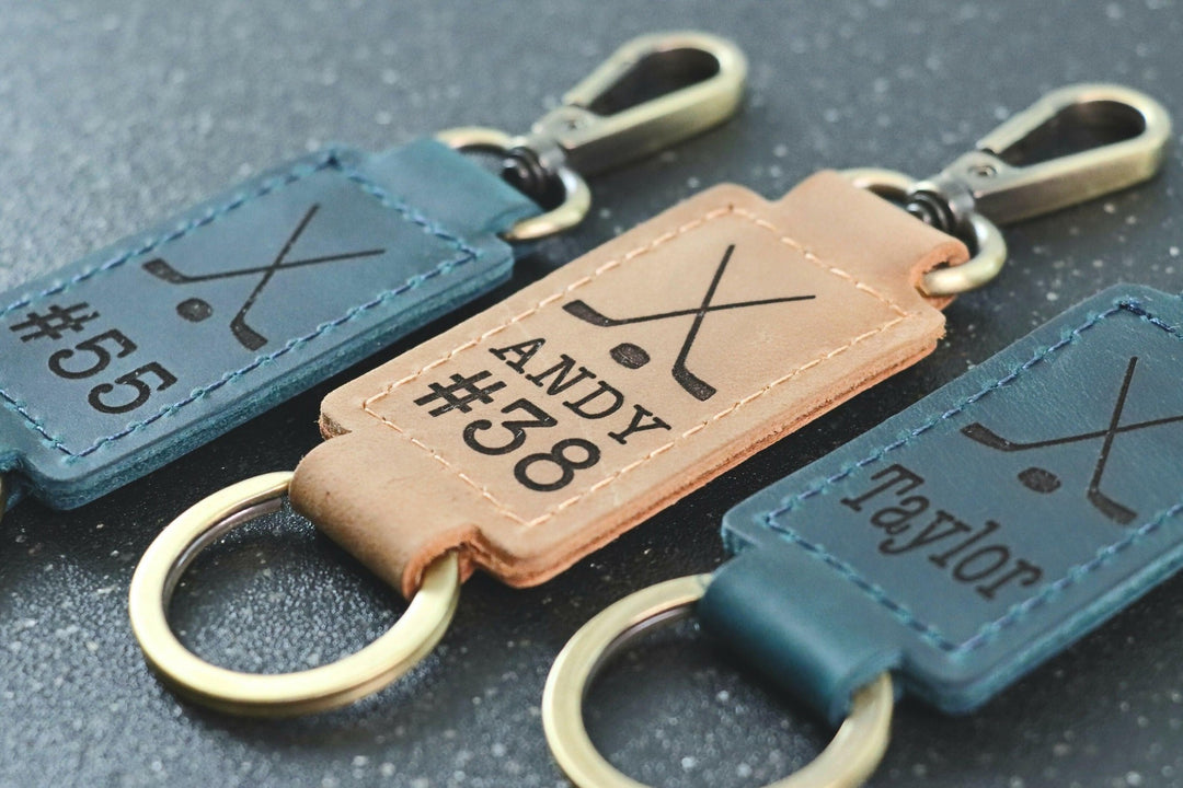 Hockey Keychain, Personalized Waterproof Sports Keychain, Team Gifts, Hockey Gift personalized hockey, girls Keychain, boys Keychain, hockey team gift, hockey keyring, hockey,- on Lucasgift
