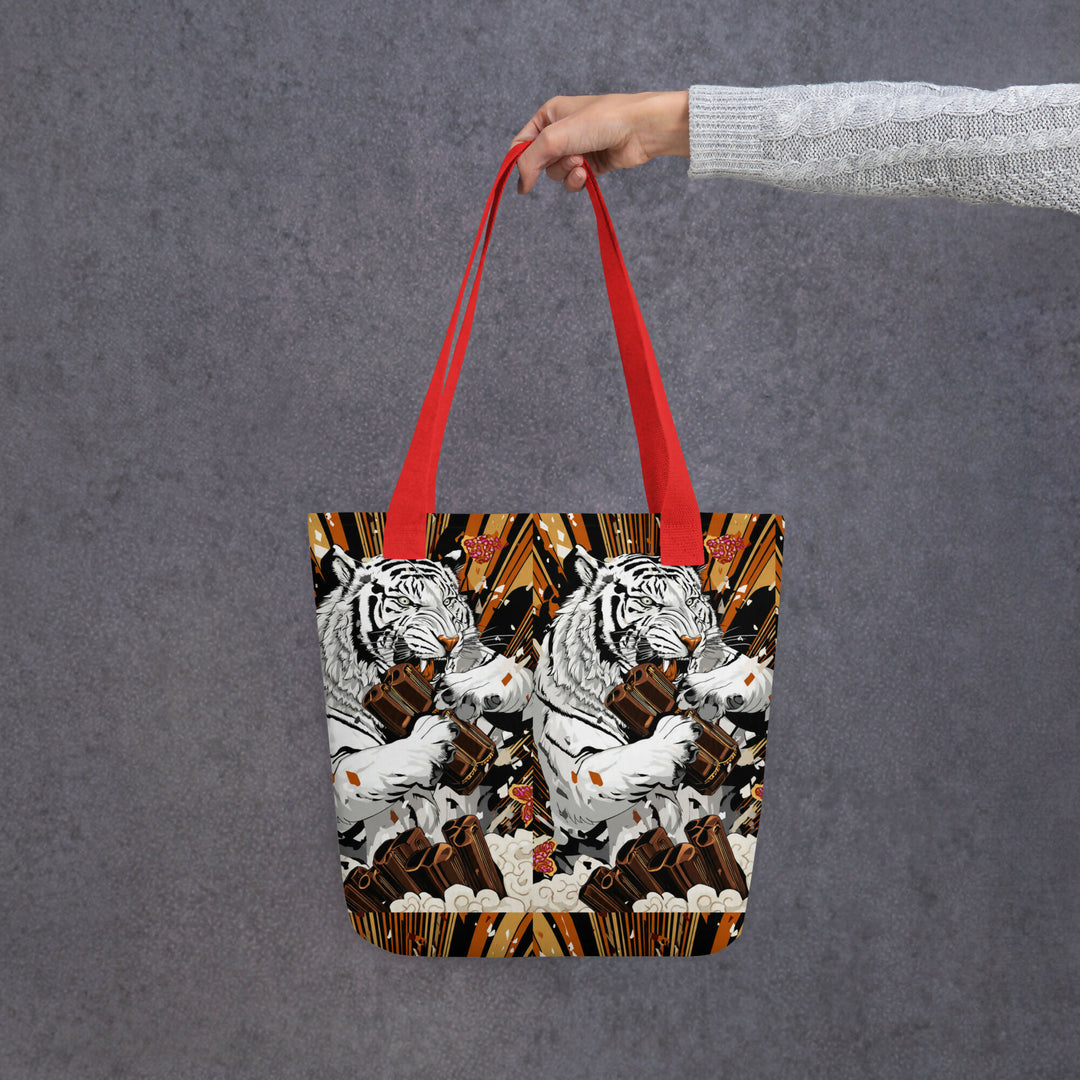 White Tiger Agung – Vibrant Tote Bag- on Lucasgift