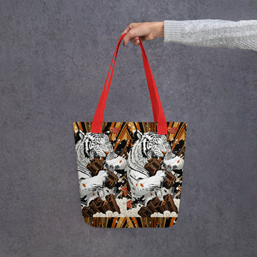 White Tiger Agung – Vibrant Tote Bag- on Lucasgift