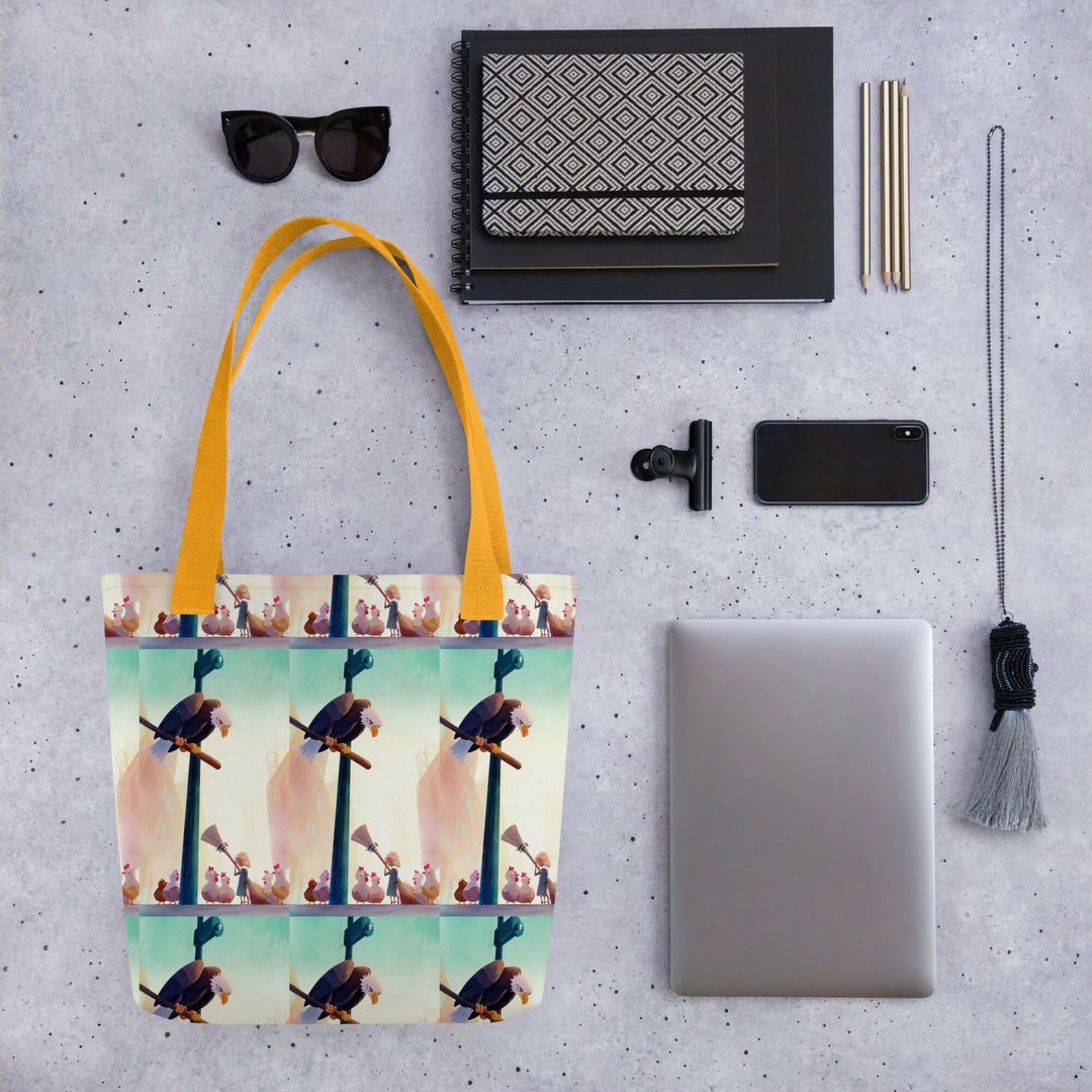 City Morning with an Eagle – Stylish Tote Bag- on Lucasgift