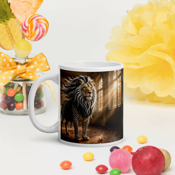 The Brave Little Explorer — Lion Zebra Adventure Mug- on Lucasgift