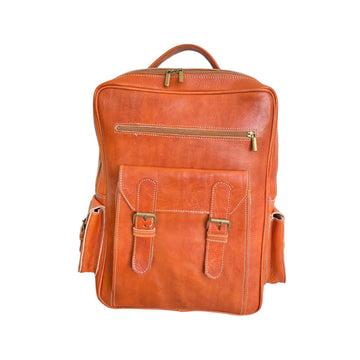 Traditional Berber Style Real Leather Rucksack - Handmade Morocco Travel Bag- on Lucasgift